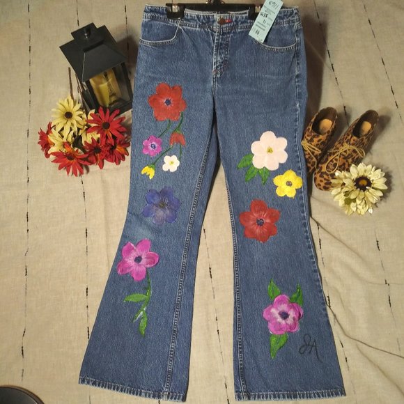 Lei / Jeaniemade Scrapwear Denim - 1163 Jeaniemade Size 11 Lei Painted Jeans